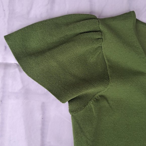 Ann Taylor Factor Knit Tshirt with ruffle sleeve size XS - Picture 4 of 4